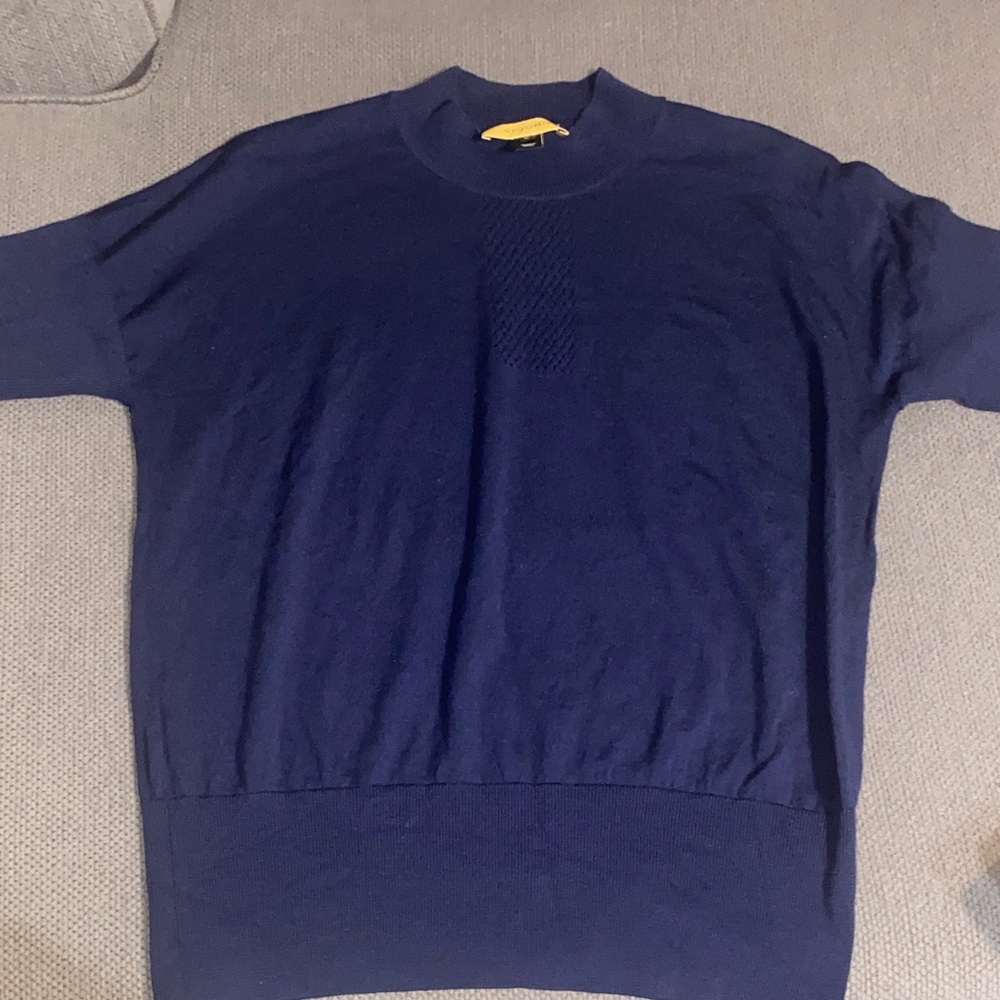 St. John Navy Wool Shirt EUC